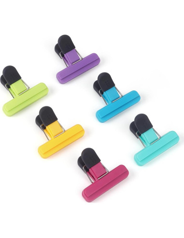 Clips para Bolsas Tamaki 6 Piezas 7,62 x 6,35 cm Color Variado