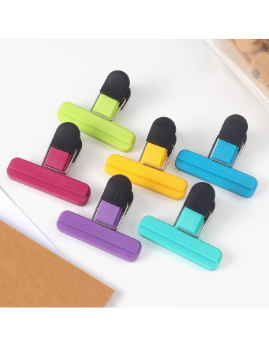 Clips para Bolsas Tamaki 6 Piezas 7,62 x 6,35 cm Color Variado