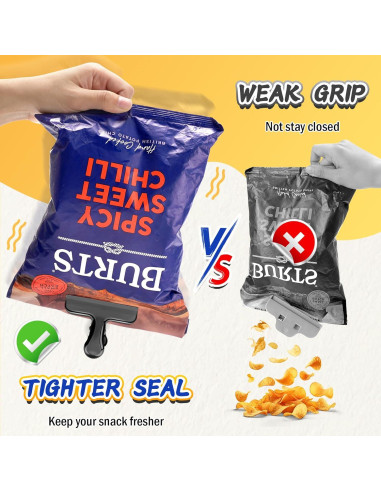 Clips de Acero Inoxidable VNDUEEY 12 Piezas 7.62 cm Negro