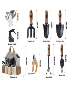 Juego de Herramientas de Jardín QINGFANGLI 9 Piezas Ergonómico 2