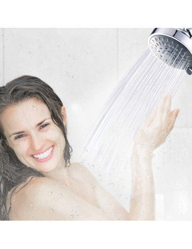 Cabezal de Ducha Fijo Aisoso 10,41 cm Alta Presión 5 Modos