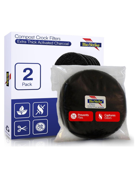 Filtros de Carbón Activado BioStrike 5.5" para Compostaje