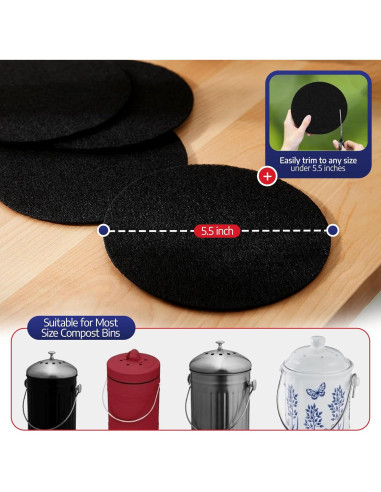 Filtros de Carbón Activado BioStrike 5.5" para Compostaje