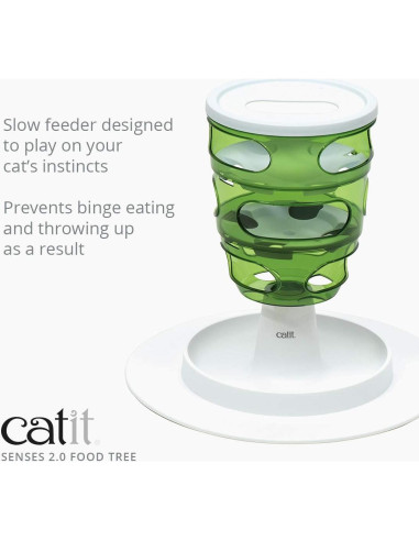 Alimentador Lento Catit Senses 2.0 Verde para Gatos