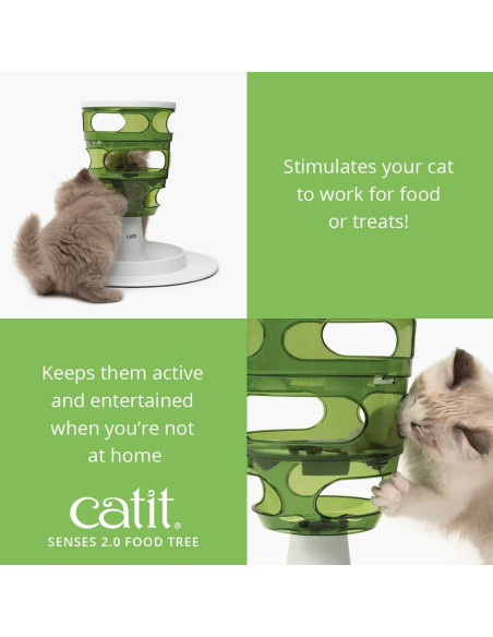 Alimentador Lento Catit Senses 2.0 Verde para Gatos