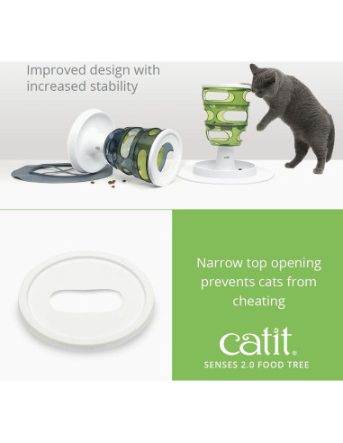 Alimentador Lento Catit Senses 2.0 Verde para Gatos