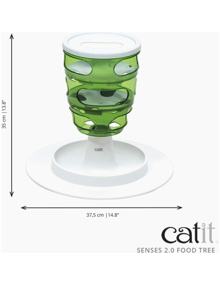 Alimentador Lento Catit Senses 2.0 Verde para Gatos