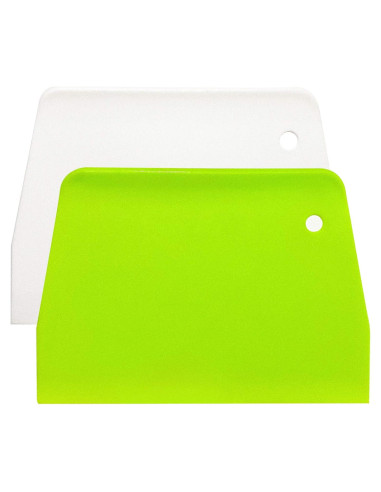 Raspador de Masa YUNDUOJIA 2PCS Plástico Flexible 13.2x9.3cm