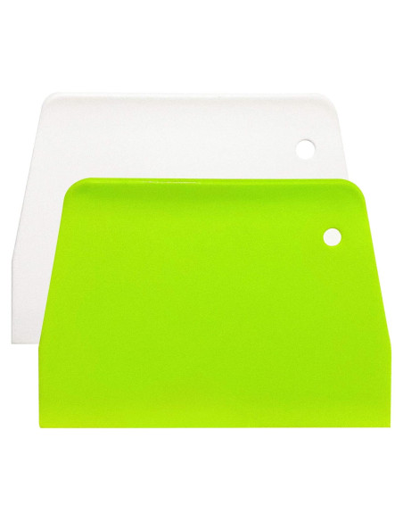 Raspador de Masa YUNDUOJIA 2PCS Plástico Flexible 13.2x9.3cm