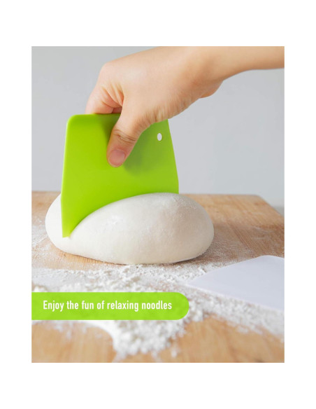 Raspador de Masa YUNDUOJIA 2PCS Plástico Flexible 13.2x9.3cm