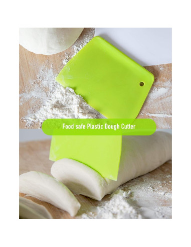 Raspador de Masa YUNDUOJIA 2PCS Plástico Flexible 13.2x9.3cm