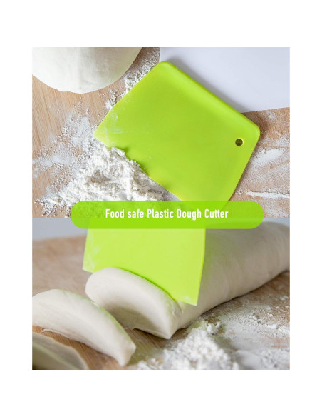 Raspador de Masa YUNDUOJIA 2PCS Plástico Flexible 13.2x9.3cm