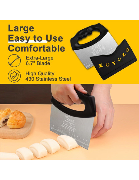 Cortador de masa XoYoZo 17 cm acero inoxidable con tapa