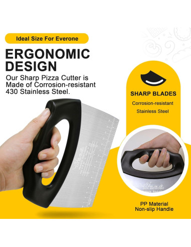 Cortador de masa XoYoZo 17 cm acero inoxidable con tapa