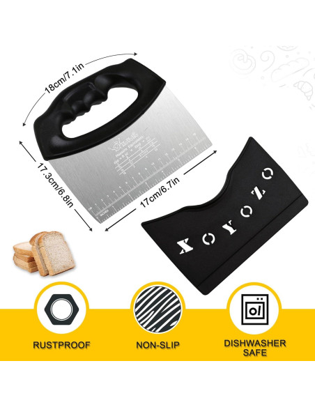 Cortador de masa XoYoZo 17 cm acero inoxidable con tapa