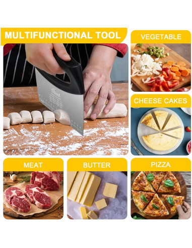 Cortador de masa XoYoZo 17 cm acero inoxidable con tapa