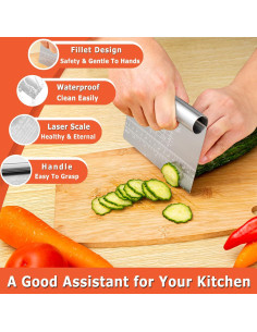 Raspador de Banco XoYoZo Acero Inoxidable 14,58 cm 2