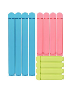 Set de 12 Clips de Bolsa Coloridos YOLCAR - 3 Tamaños