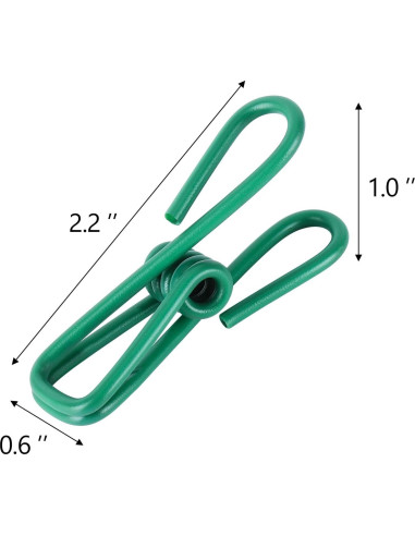 30 Clips de Metal Coloreados Tecbeauty para Ropa y Bolsas