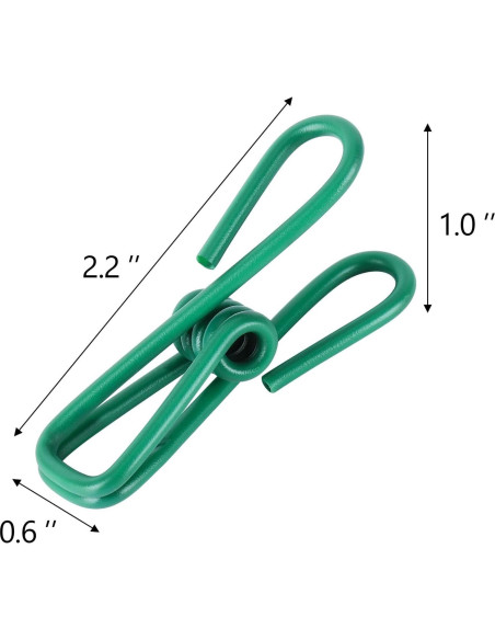 30 Clips de Metal Coloreados Tecbeauty para Ropa y Bolsas