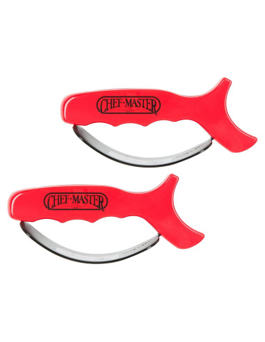 Afilador de cuchillos Chef Master 2 piezas carburo rojo