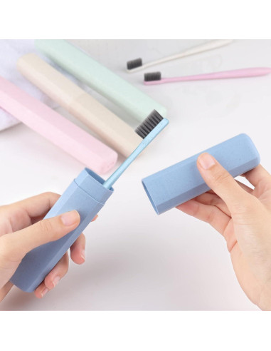 Estuche de Cepillo de Dientes Hooqict 4 Piezas Viaje