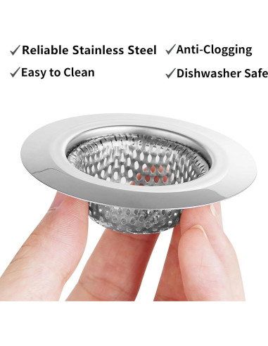 Filtro de Drenaje Ohtomber 2PCS Acero Inoxidable 7.07 cm