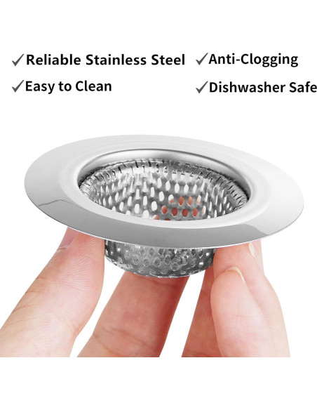 Filtro de Drenaje Ohtomber 2PCS Acero Inoxidable 7.07 cm