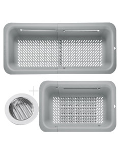 Colador y escurridor plegable LASSHSWA gris 33-48 cm