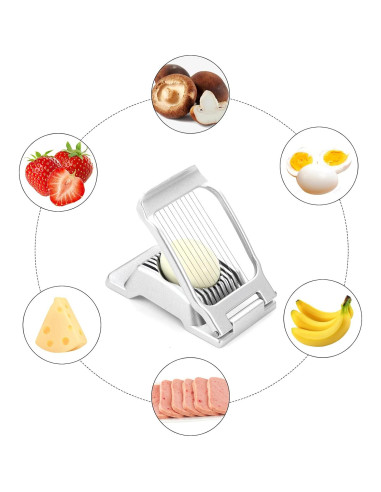 Cortador de Huevos y Frutas KABUDA - 2 Paquetes, Acero Inoxidable