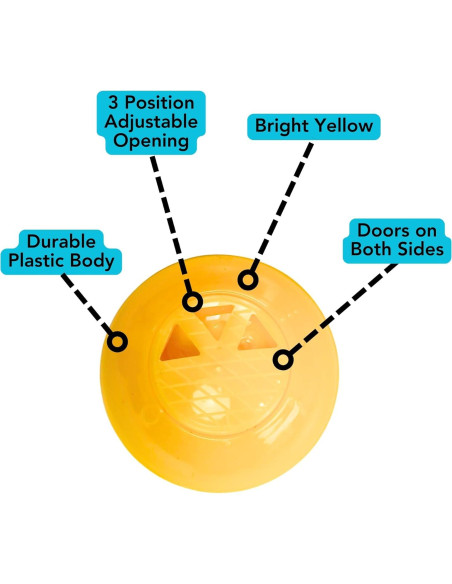 Paquete de 12 Esferas Desodorantes Iconikal Amarillo 2,54 cm