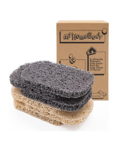 Soporte de Jabón myHomeBody Set de 6 Beige y Gris