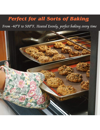 Alfombrillas de Hornear de Silicona MMMAT - Juego de 2