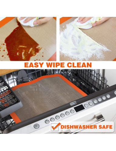 Alfombrillas de Hornear de Silicona MMMAT - Juego de 2