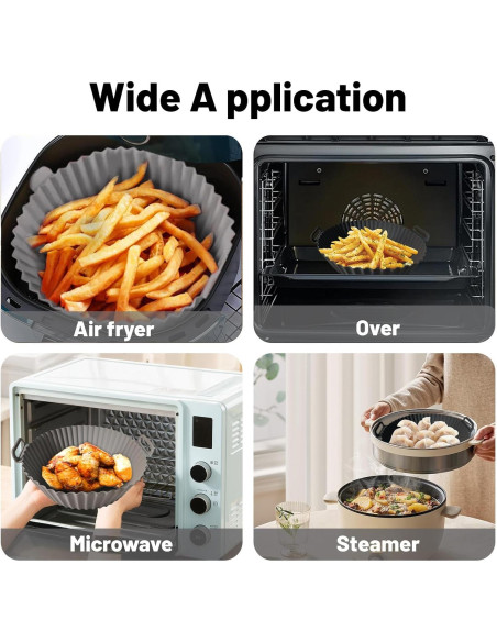 Kookkit 2 Forros Silicona Reutilizables para Freidora 3-5 QT