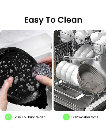 Kookkit 2 Forros Silicona Reutilizables para Freidora 3-5 QT