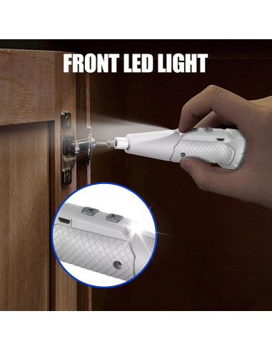 Destornillador eléctrico inalámbrico XLX 3.7V recargable con LED
