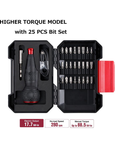 Destornillador eléctrico VESSEL e-ASSIST 25 piezas 3.6V