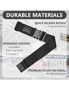 Cinturón de viaje GARDIGER ajustable 124 cm negro 2