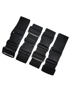 Correas de Equipaje BlueCosto - 4 Unidades Ajustables Negras