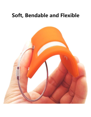 Etiqueta de Equipaje Silicona Ovener Naranja 8,89x5,08cm