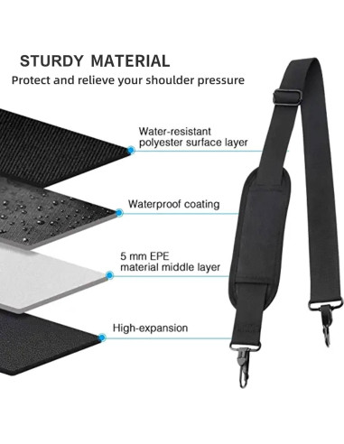 Correa de Hombro Ytonet Ajustable con Almohadilla Negra