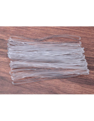 30 Lazos de Equipaje Transparentes Sowaka 15,24 cm Plástico