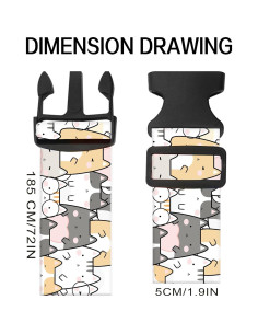 Correas de Equipaje Ajustables ASJHFDIR Gatos Lindos 2