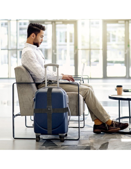 Correas de Equipaje T Tersely 2 Piezas con Candado Negro