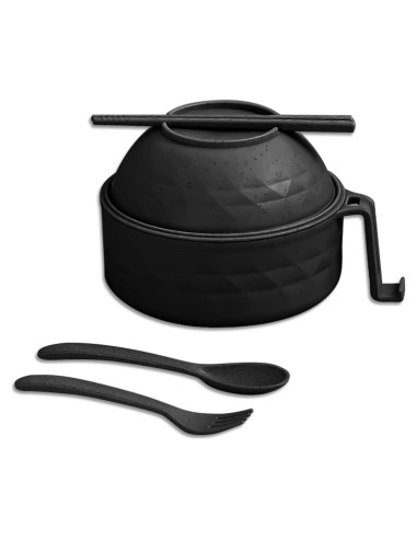 Tazón de Ramen IHVATO 820ml Microondas con Tapa y Mango