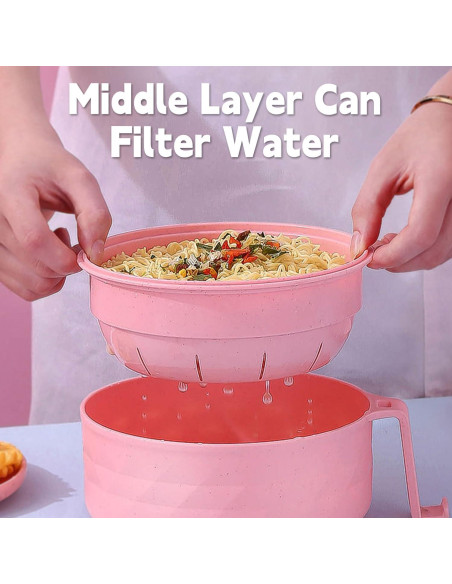 Tazón de Ramen IHVATO 820ml Microondas con Tapa y Mango