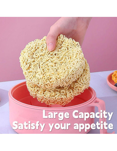 Tazón de Ramen IHVATO 820ml Microondas con Tapa y Mango