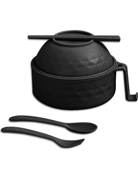 Tazón de Ramen IHVATO 820ml Microondas con Tapa y Mango