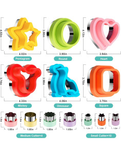 Juego de 20 Cortadores y Selladores de Sándwich Tiblue 2